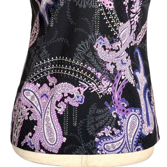 Athleta Purple Pavita Paisley Knot Racerback Tank Top #222002 Size Medium - Picture 6 of 8